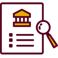 illustrated icon of a document with a printed government building on it